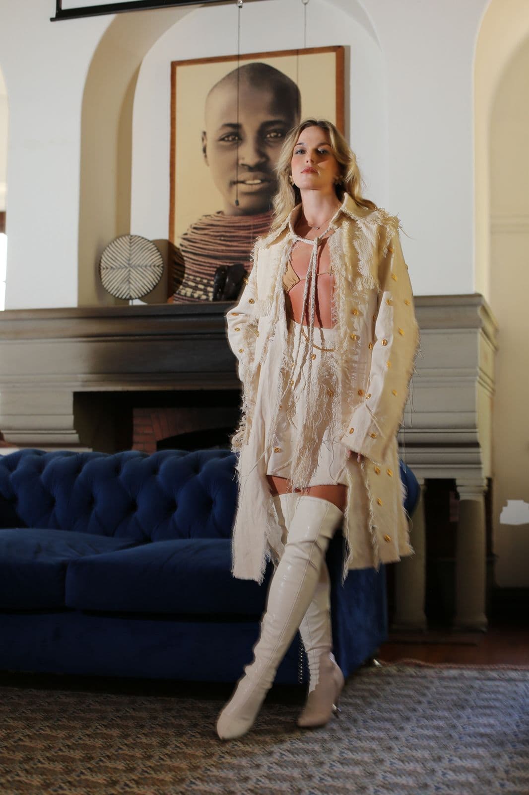 Studded denim collection