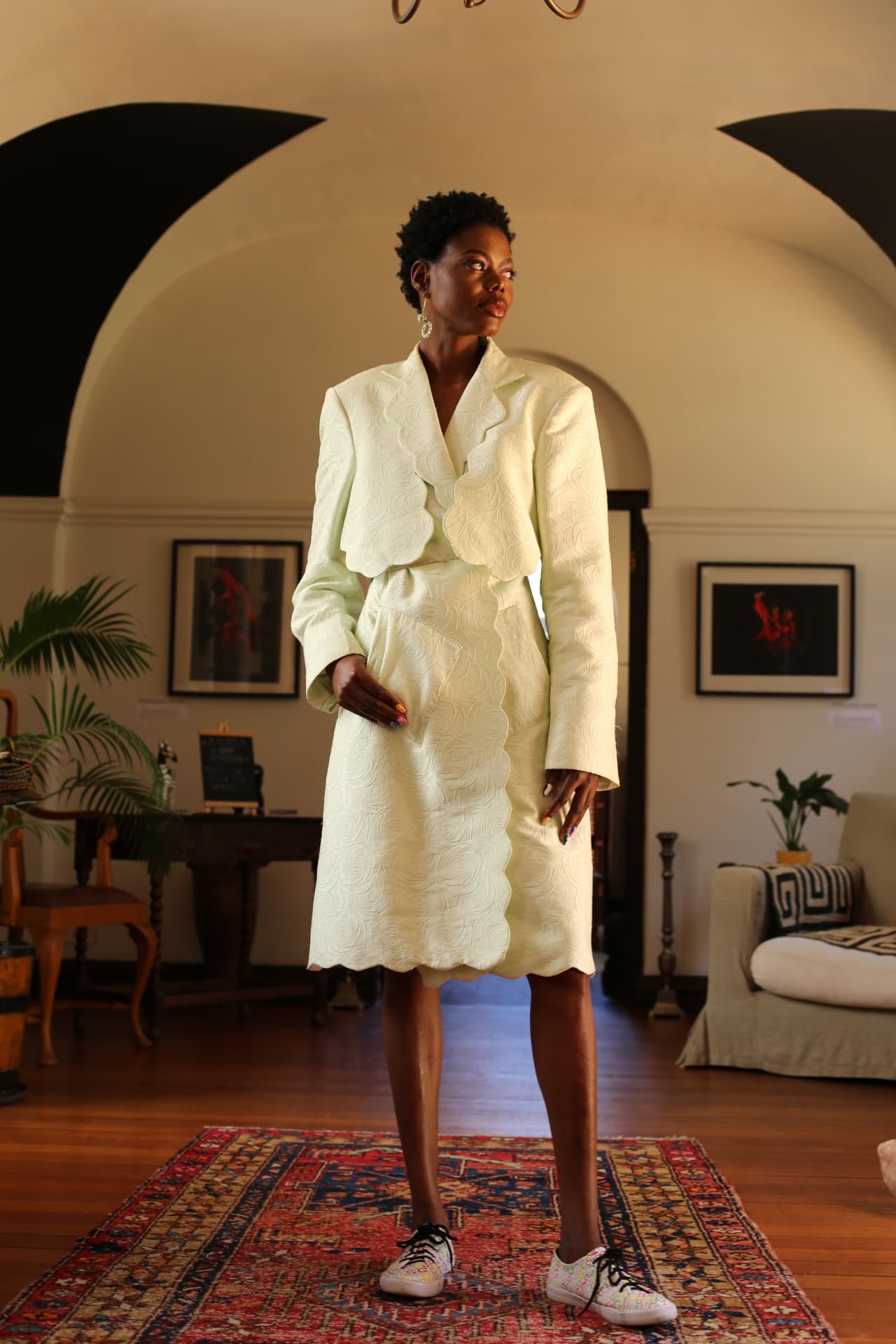 Mashalnaminema — fringed coat editorial